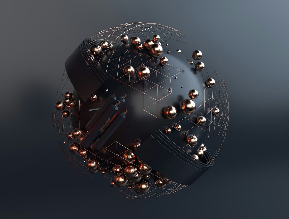 Circular ball rendered image