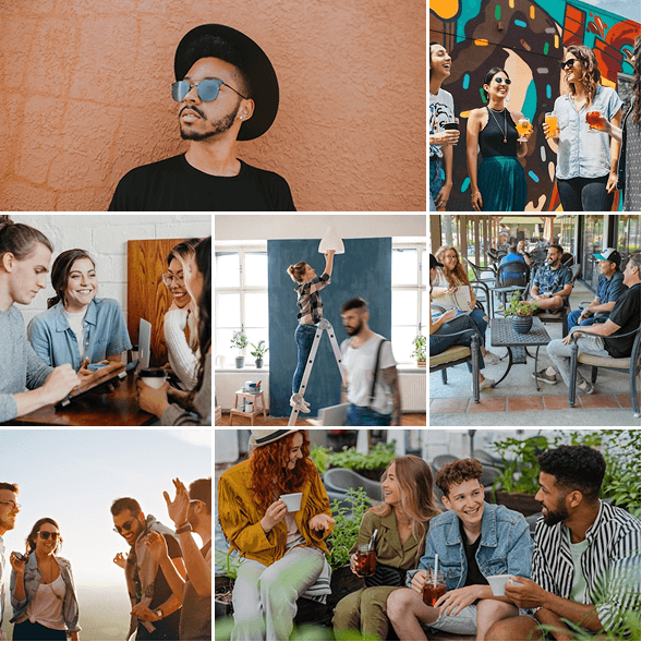 Members of the &Element team collaborating together