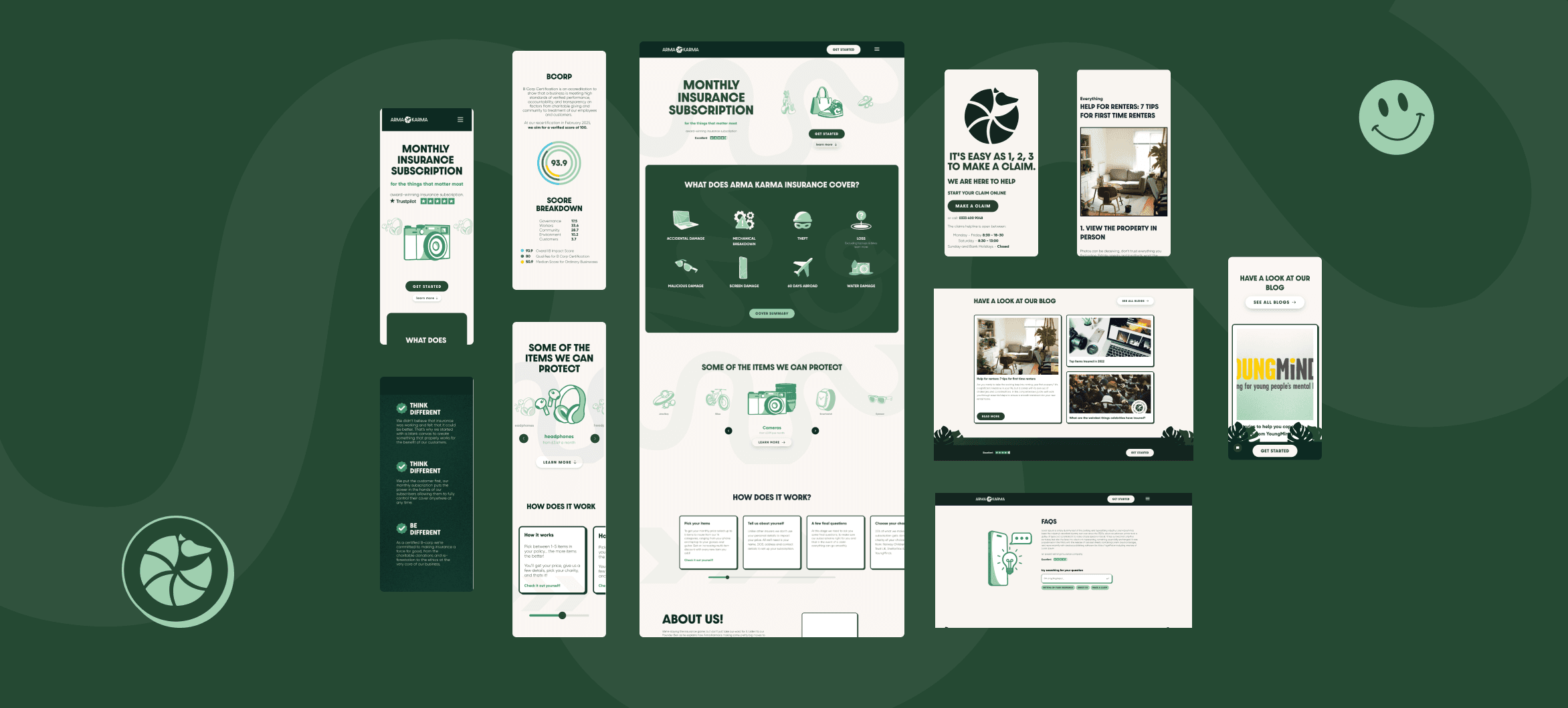 Hero image showcasing Arma Karma website