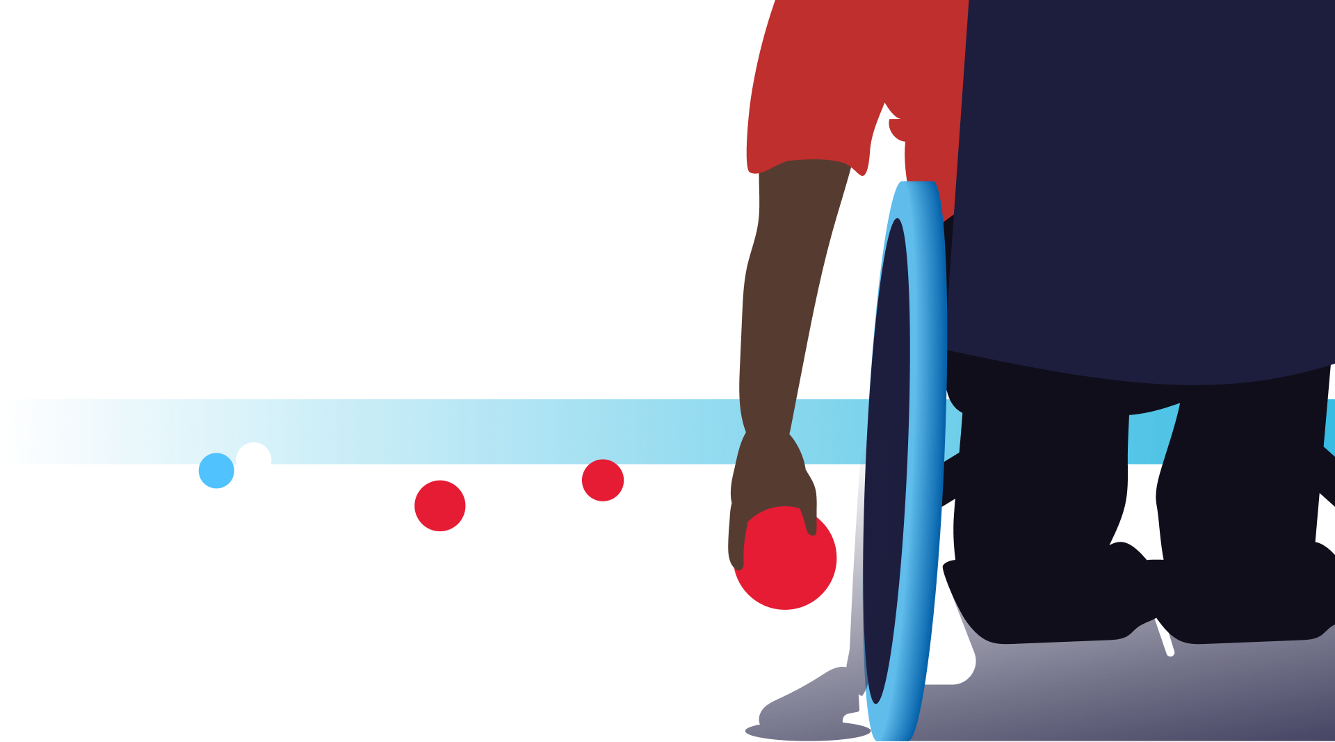 Illustration of person playing boccia game