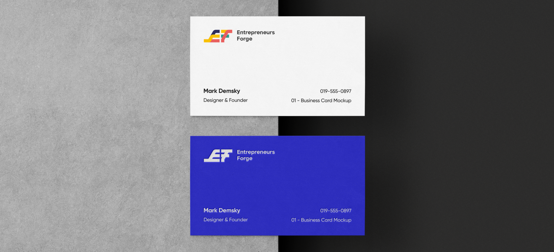 Business card design for Entrepreneurs Forge