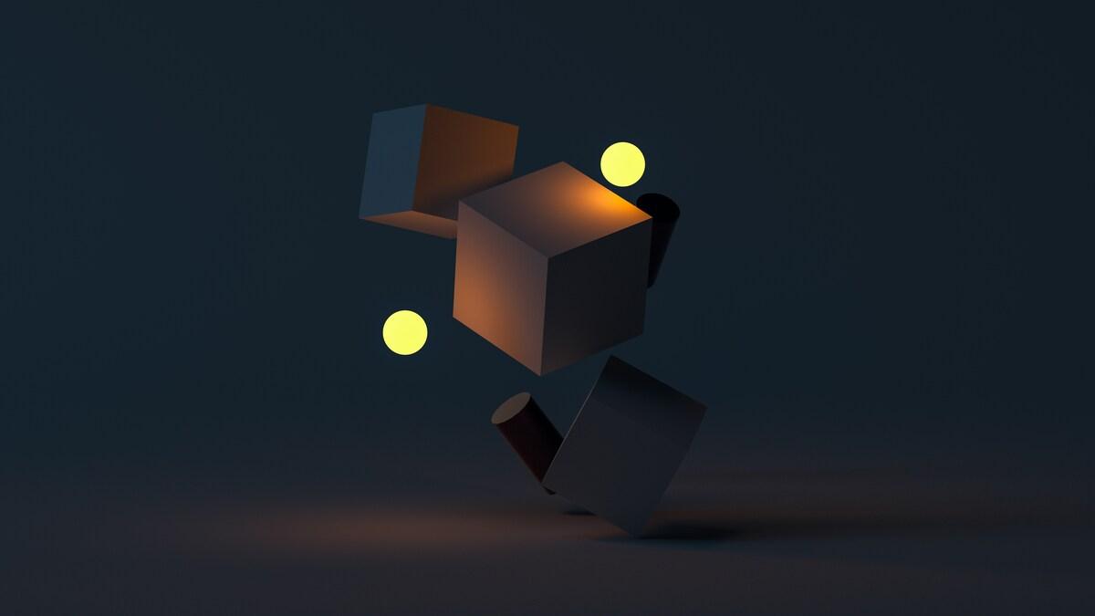 Rendered cubes